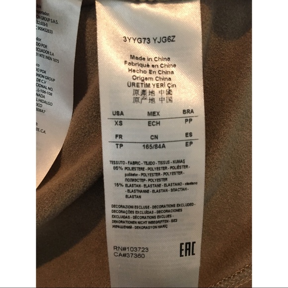 Armani Exchange Brown Tan Faux Suede Fluid Blazer Cardigan - Picture 11 of 12